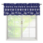Blue Summer Coconut Pattern Print Window Valance