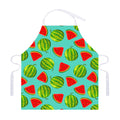 Blue Summer Watermelon Pattern Print Adjustable Apron