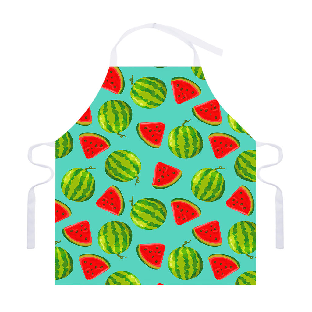 Blue Summer Watermelon Pattern Print Adjustable Apron