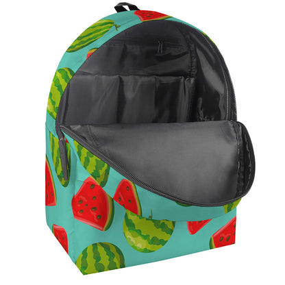 Blue Summer Watermelon Pattern Print Backpack