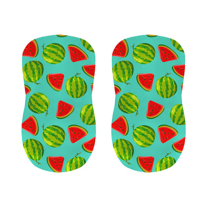 Blue Summer Watermelon Pattern Print Bar Stool Covers