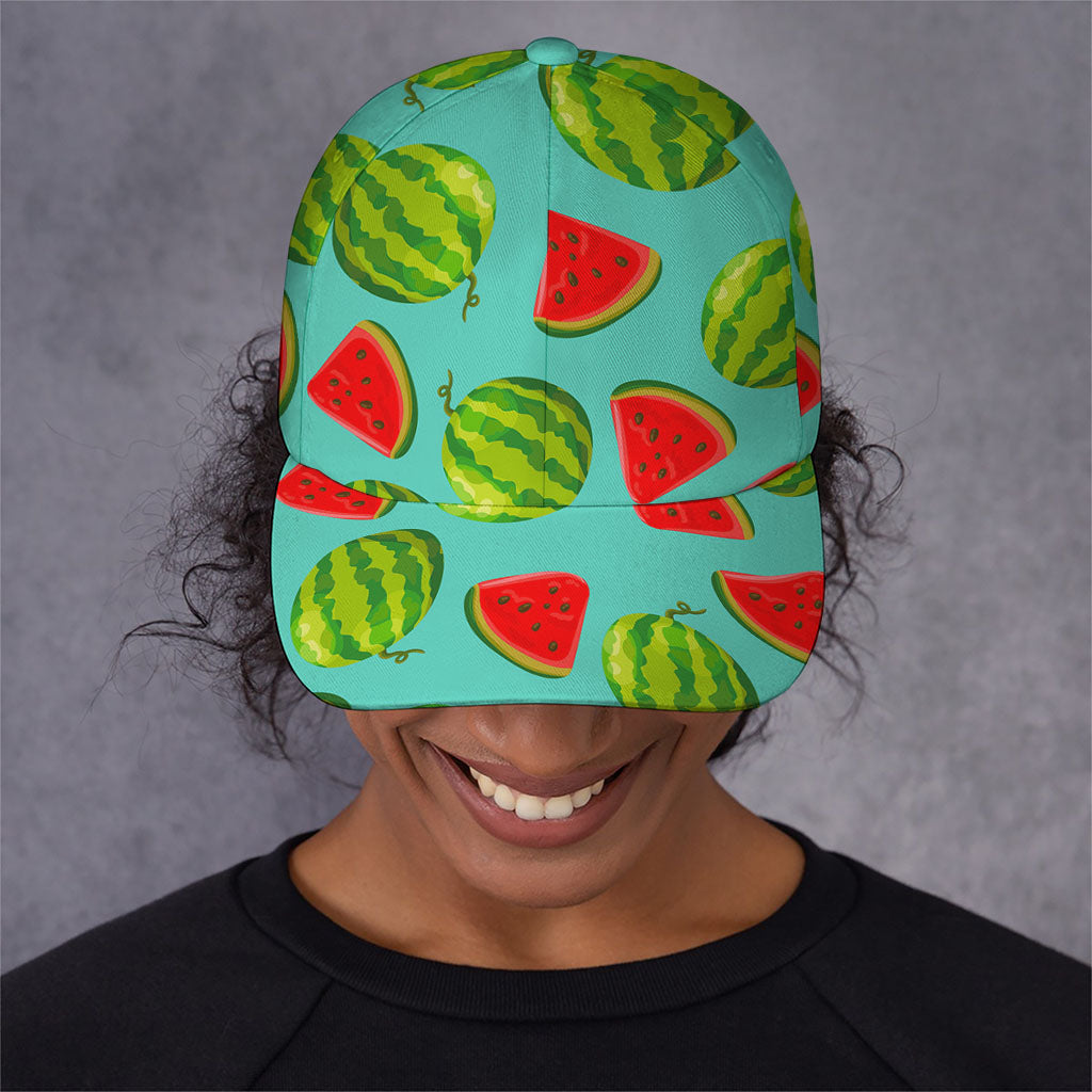 Blue Summer Watermelon Pattern Print Baseball Cap
