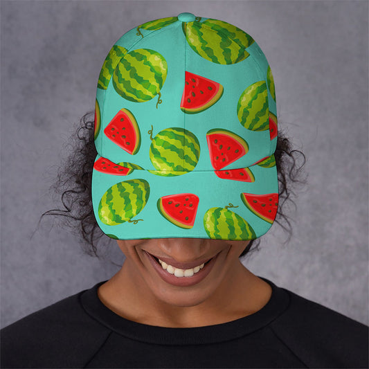 Blue Summer Watermelon Pattern Print Baseball Cap