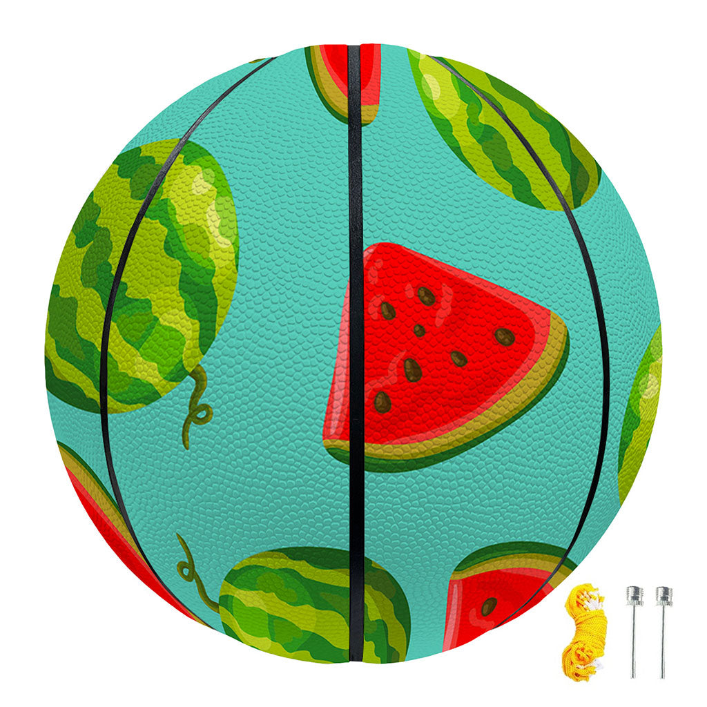 Blue Summer Watermelon Pattern Print Basketball