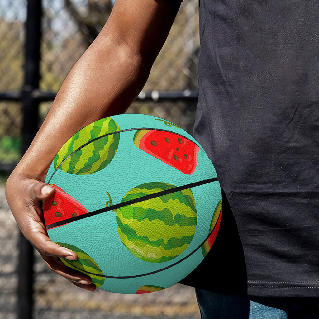 Blue Summer Watermelon Pattern Print Basketball