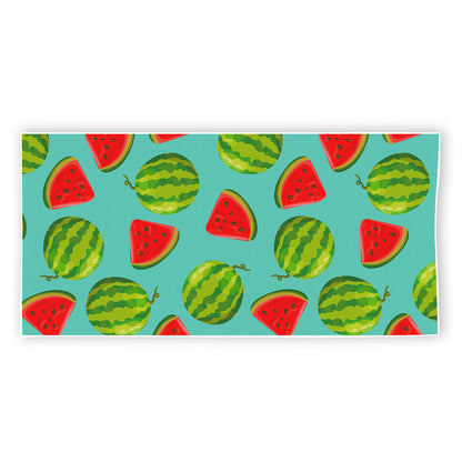 Blue Summer Watermelon Pattern Print Beach Towel