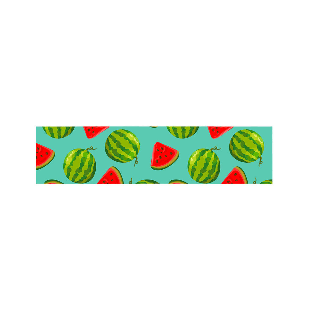 Blue Summer Watermelon Pattern Print Bed Runner