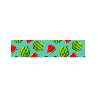 Blue Summer Watermelon Pattern Print Bed Runner