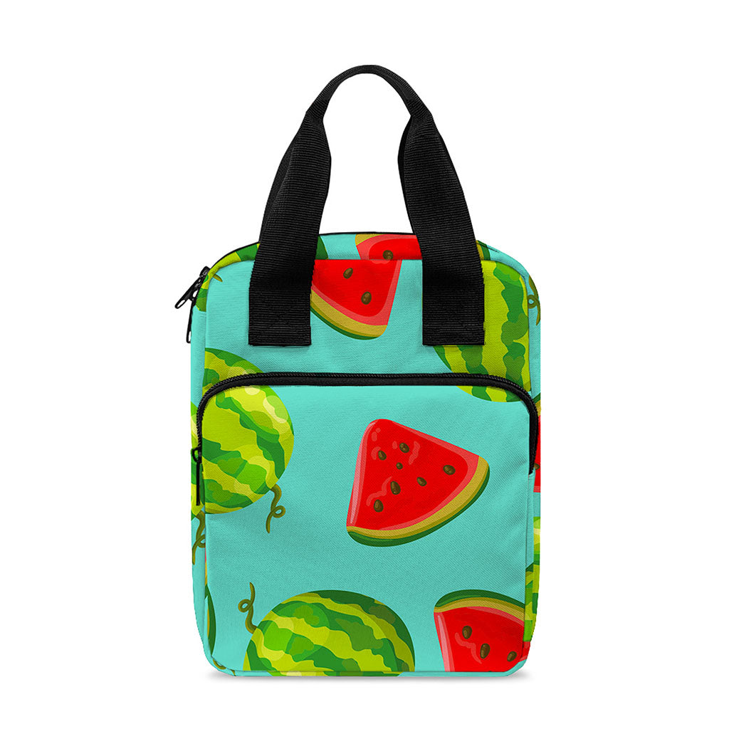 Blue Summer Watermelon Pattern Print Bible Tote Bag