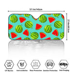 Blue Summer Watermelon Pattern Print Car Windshield Sun Shade