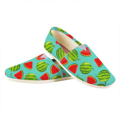 Blue Summer Watermelon Pattern Print Casual Shoes