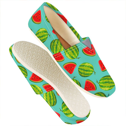 Blue Summer Watermelon Pattern Print Casual Shoes