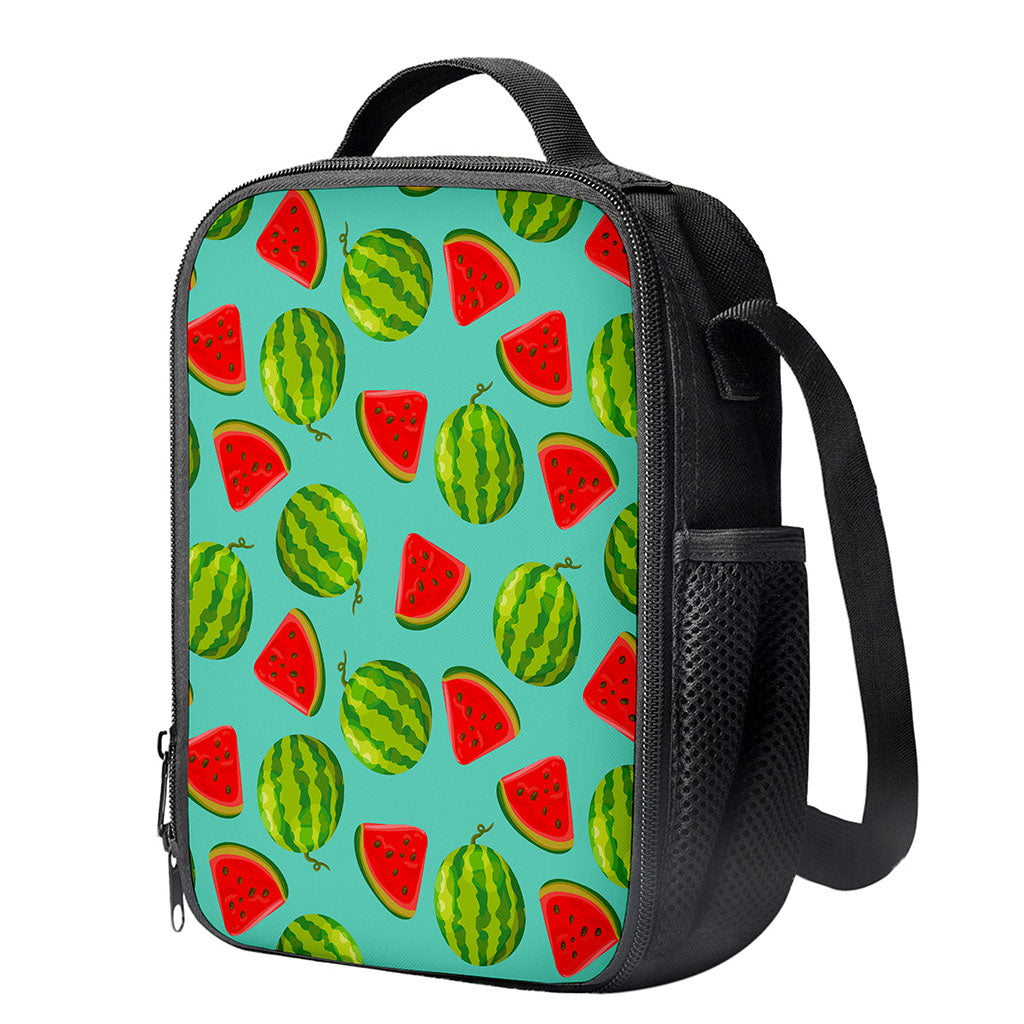 Blue Summer Watermelon Pattern Print Crossbody Lunch Bag