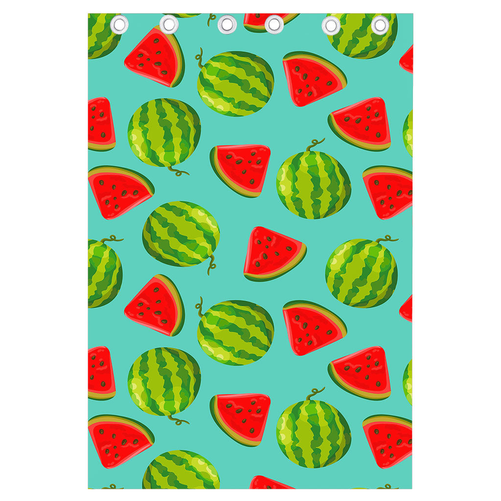 Blue Summer Watermelon Pattern Print Curtain