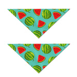 Blue Summer Watermelon Pattern Print Dog Bandana