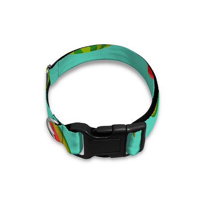 Blue Summer Watermelon Pattern Print Dog Collar