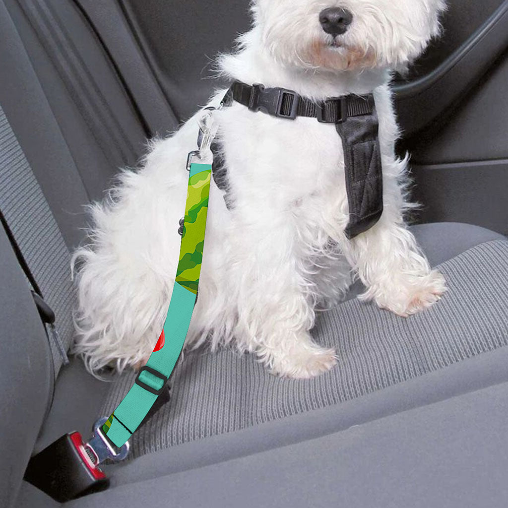 Blue Summer Watermelon Pattern Print Dog Seat Belt