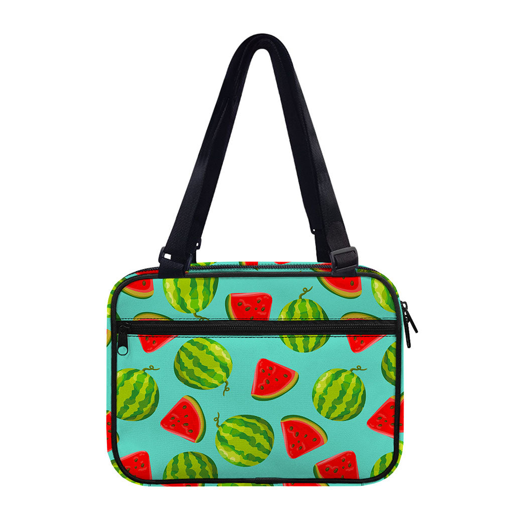 Blue Summer Watermelon Pattern Print Double Strap Bible Bag