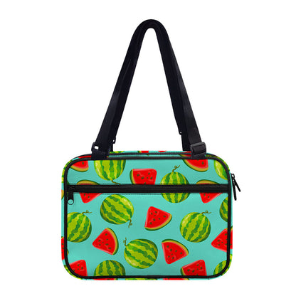 Blue Summer Watermelon Pattern Print Double Strap Bible Bag