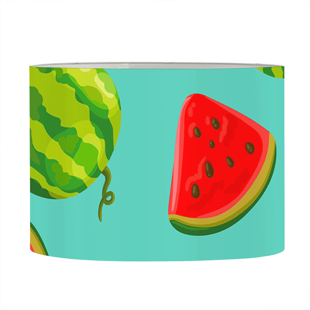 Blue Summer Watermelon Pattern Print Drum Lamp Shade
