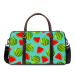 Blue Summer Watermelon Pattern Print Duffle Bag