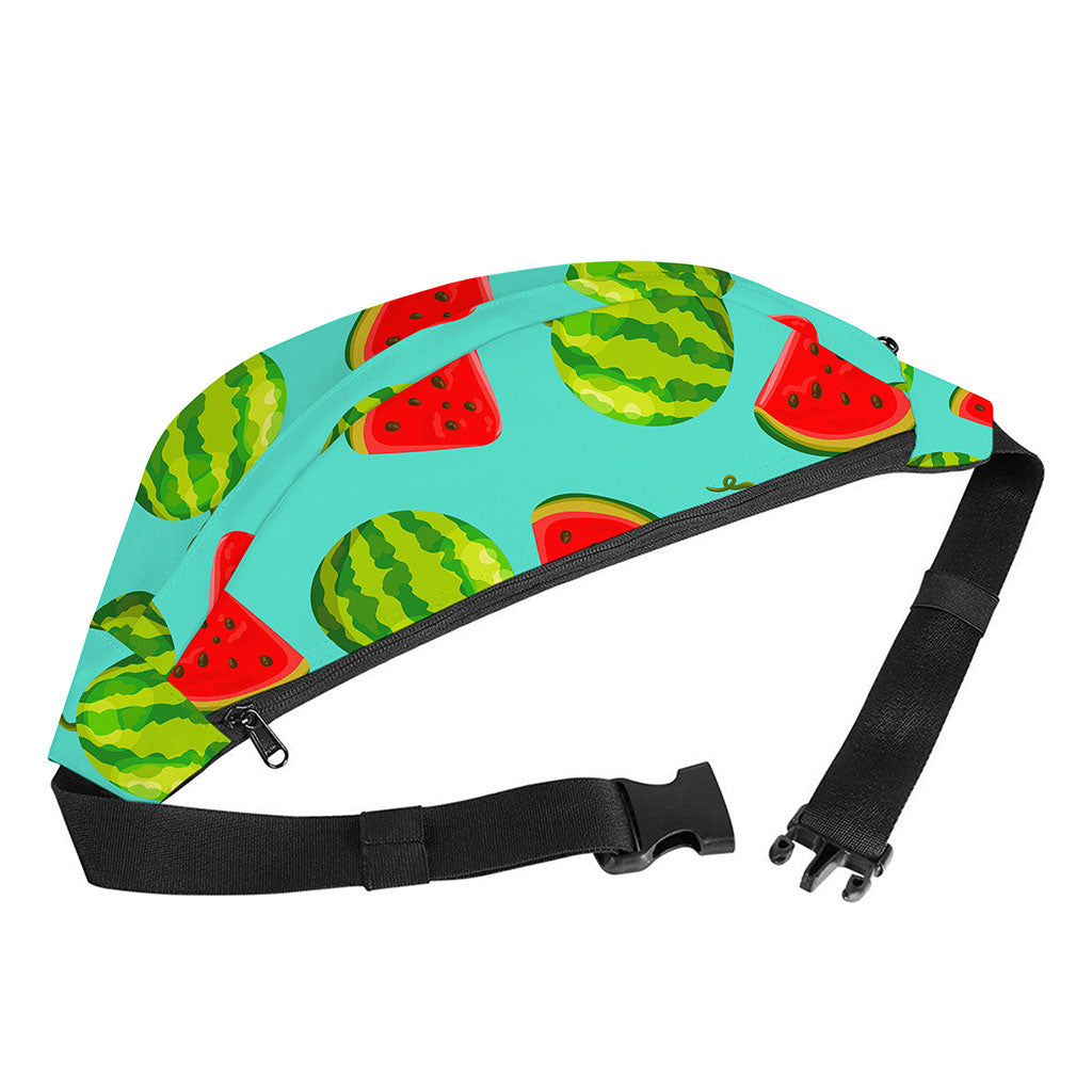 Blue Summer Watermelon Pattern Print Fanny Pack