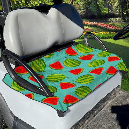Blue Summer Watermelon Pattern Print Golf Cart Seat Cover
