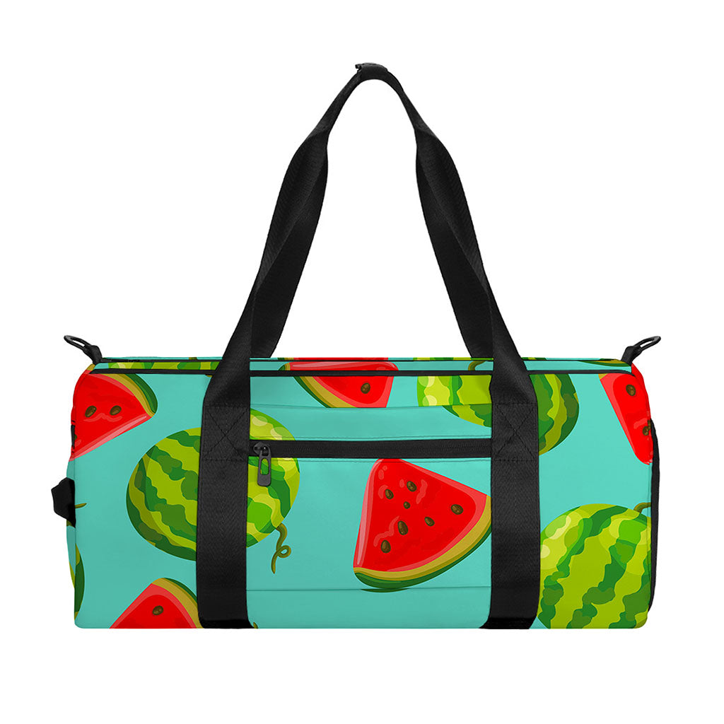 Blue Summer Watermelon Pattern Print Gym Bag
