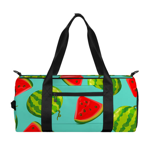 Blue Summer Watermelon Pattern Print Gym Bag