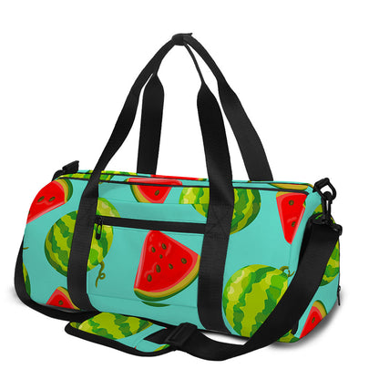Blue Summer Watermelon Pattern Print Gym Bag