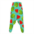 Blue Summer Watermelon Pattern Print Hammer Pants