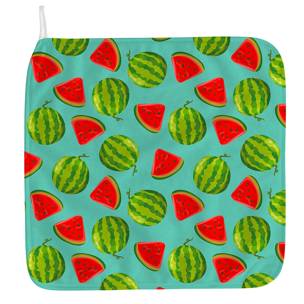 Blue Summer Watermelon Pattern Print Hand Towel