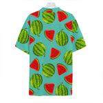 Blue Summer Watermelon Pattern Print Hawaiian Shirt