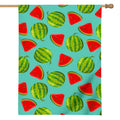 Blue Summer Watermelon Pattern Print House Flag
