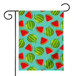 Blue Summer Watermelon Pattern Print House Flag