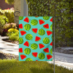 Blue Summer Watermelon Pattern Print House Flag