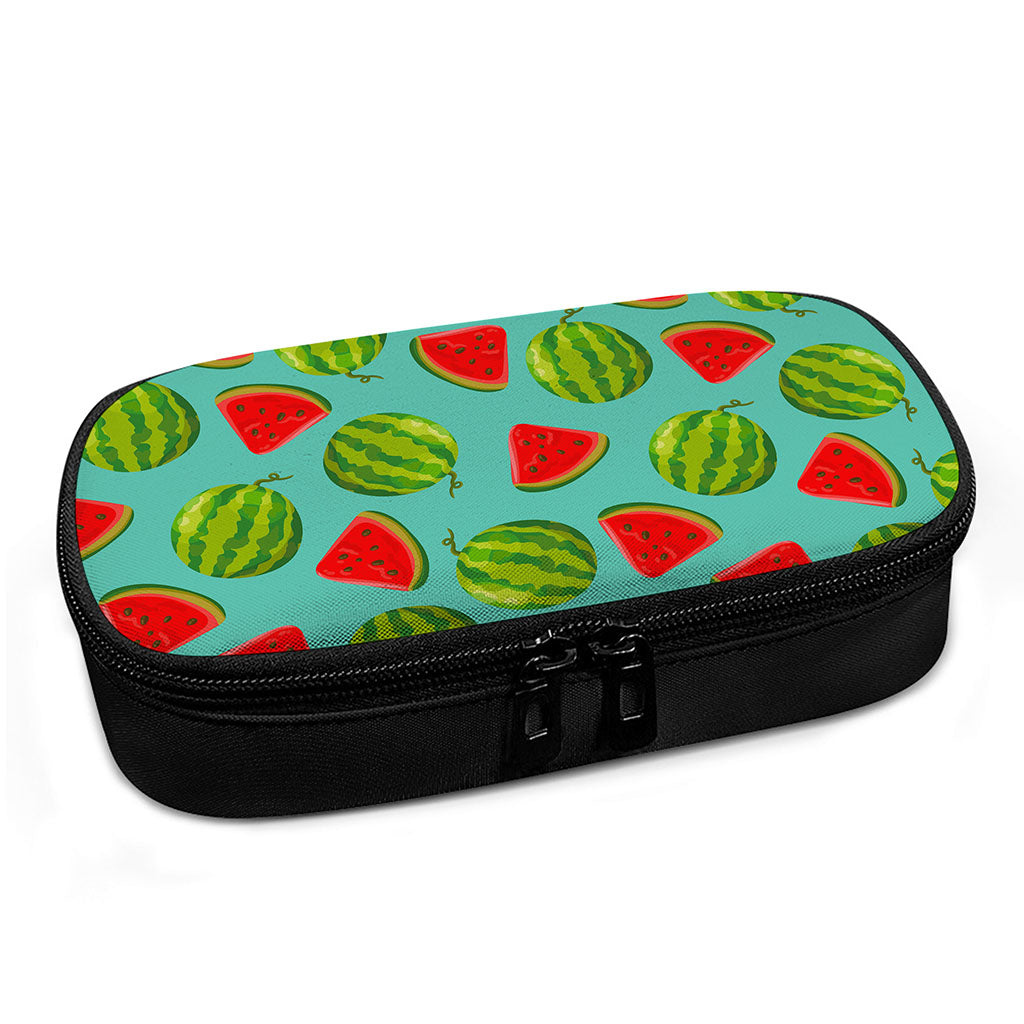 Blue Summer Watermelon Pattern Print Insulin Cooler Travel Case