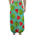 Blue Summer Watermelon Pattern Print Lantern Pants