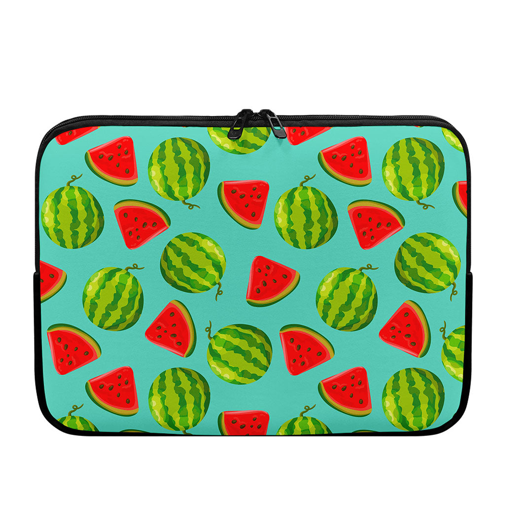 Blue Summer Watermelon Pattern Print Laptop Sleeve
