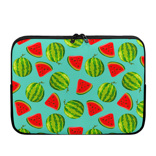 Blue Summer Watermelon Pattern Print Laptop Sleeve