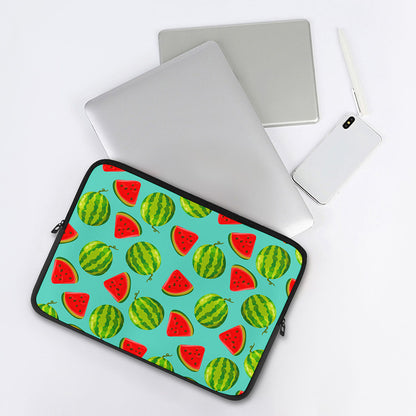 Blue Summer Watermelon Pattern Print Laptop Sleeve