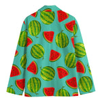 Blue Summer Watermelon Pattern Print Men's Blazer