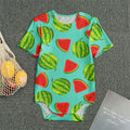 Blue Summer Watermelon Pattern Print Men's Bodysuit