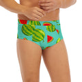 Blue Summer Watermelon Pattern Print Men's Briefs