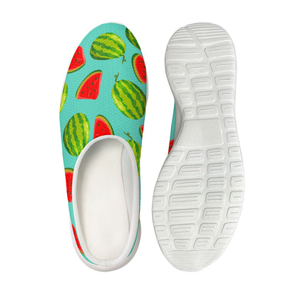Blue Summer Watermelon Pattern Print Mesh Casual Shoes