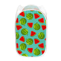 Blue Summer Watermelon Pattern Print Mesh Laundry Hamper