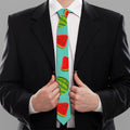 Blue Summer Watermelon Pattern Print Necktie