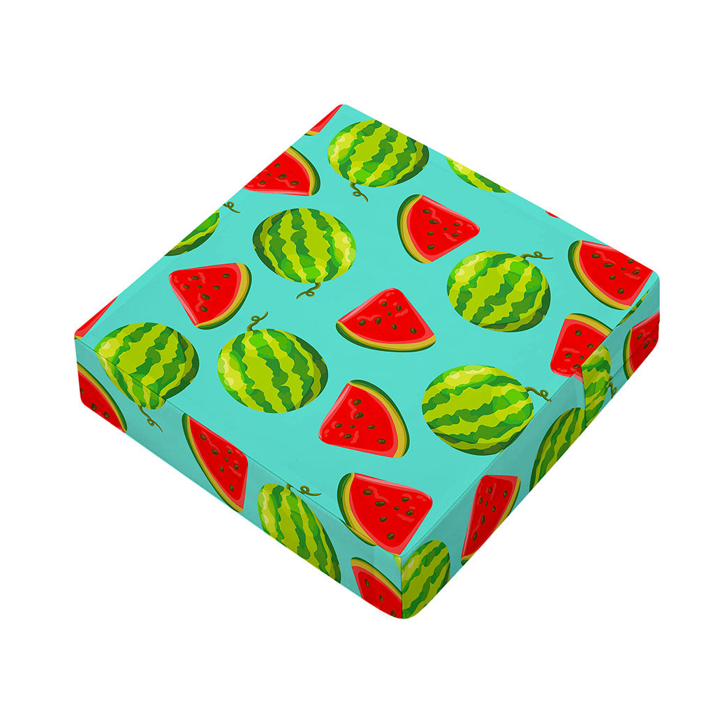 Blue Summer Watermelon Pattern Print Outdoor Seat Cushion Cover