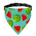 Blue Summer Watermelon Pattern Print Over The Collar Dog Bandana