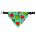 Blue Summer Watermelon Pattern Print Over The Collar Dog Bandana